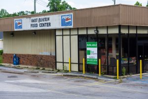 The now vacant West Blocton Food Center building was the only grocer within town limits. Now it's for sale or lease.